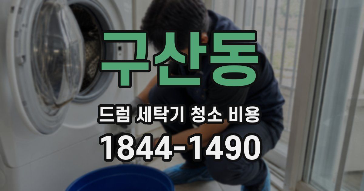 구산동 드럼 세탁기 청소 비용