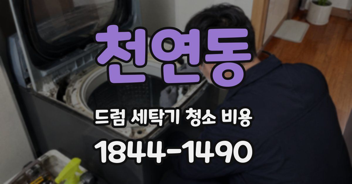 천연동 드럼 세탁기 청소 비용