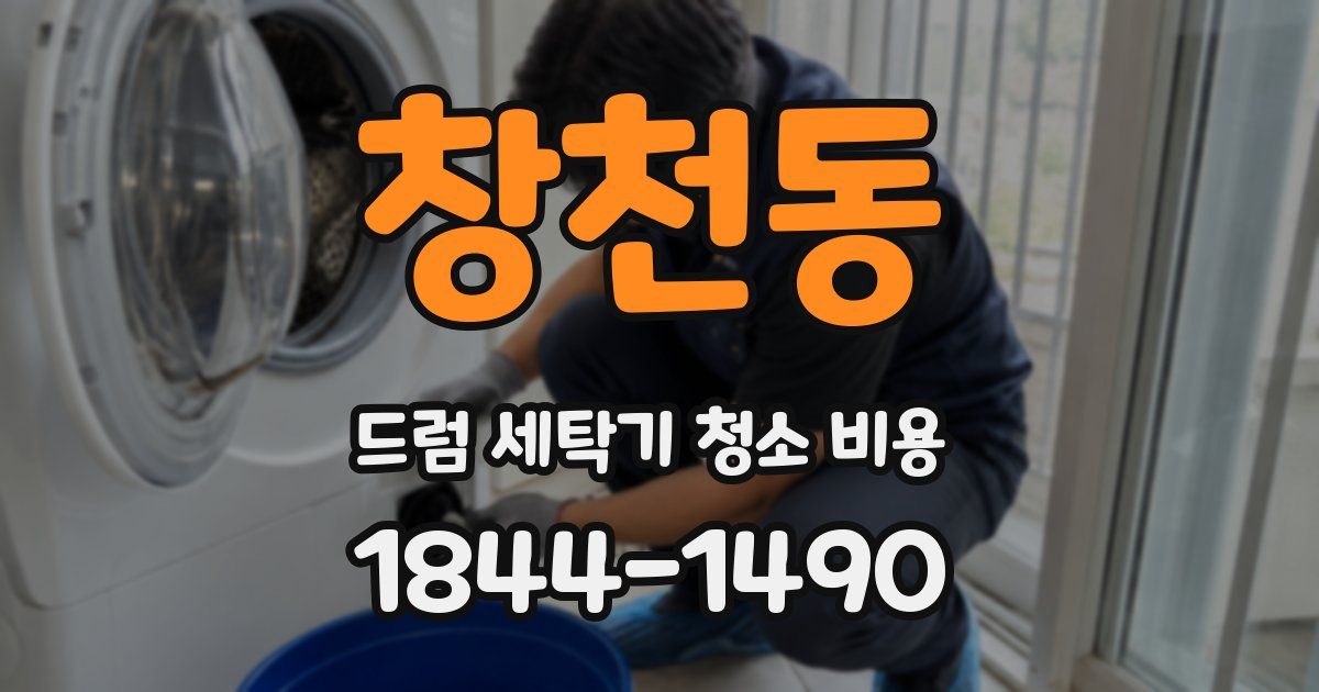 창천동 드럼 세탁기 청소 비용