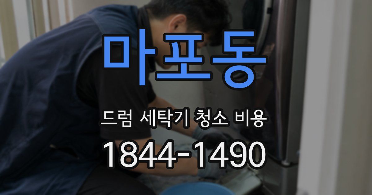 마포동 드럼 세탁기 청소 비용