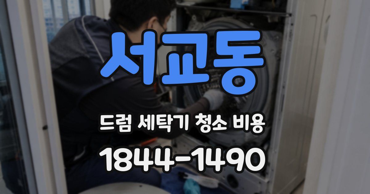 서교동 드럼 세탁기 청소 비용