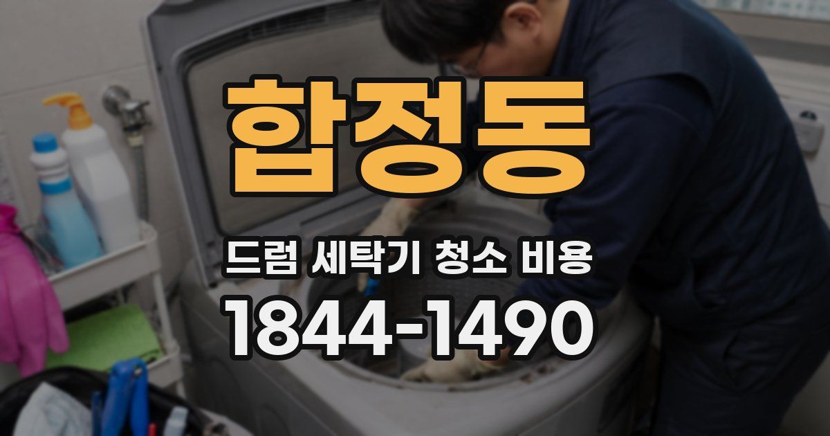 합정동 드럼 세탁기 청소 비용