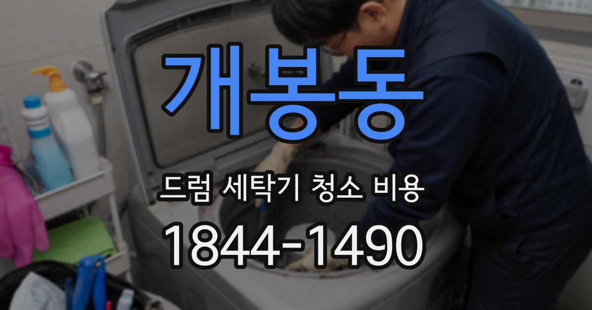 개봉동 드럼 세탁기 청소 비용