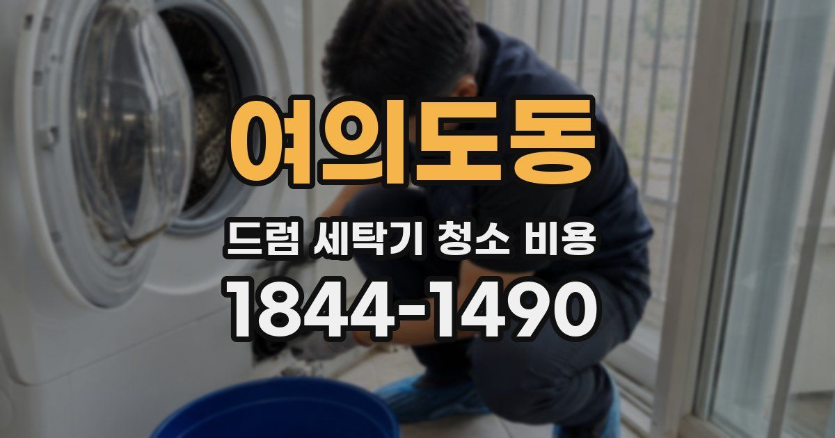 여의도동 드럼 세탁기 청소 비용
