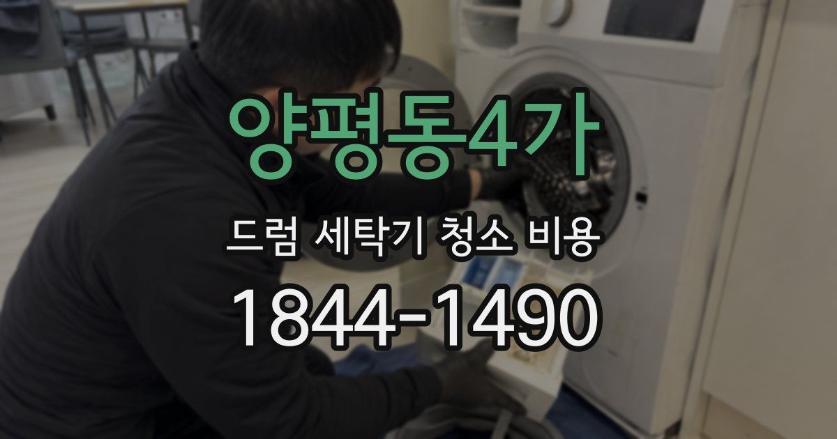 양평동4가 드럼 세탁기 청소 비용