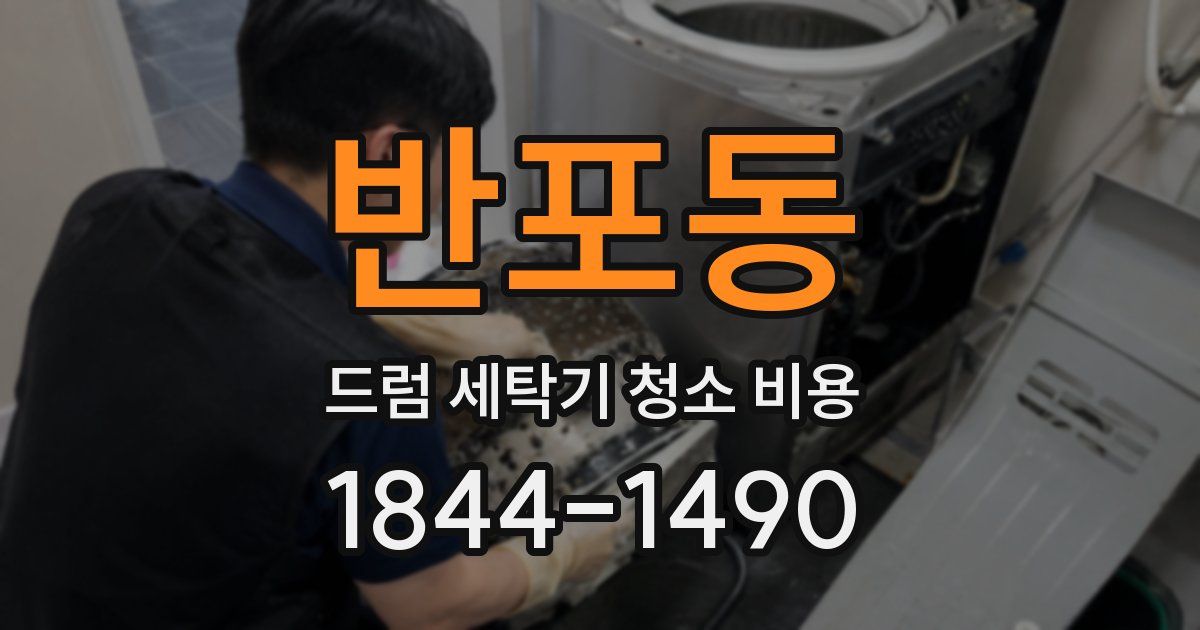 반포동 드럼 세탁기 청소 비용