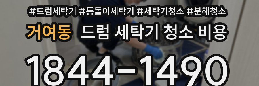 거여동 드럼 세탁기 청소 비용