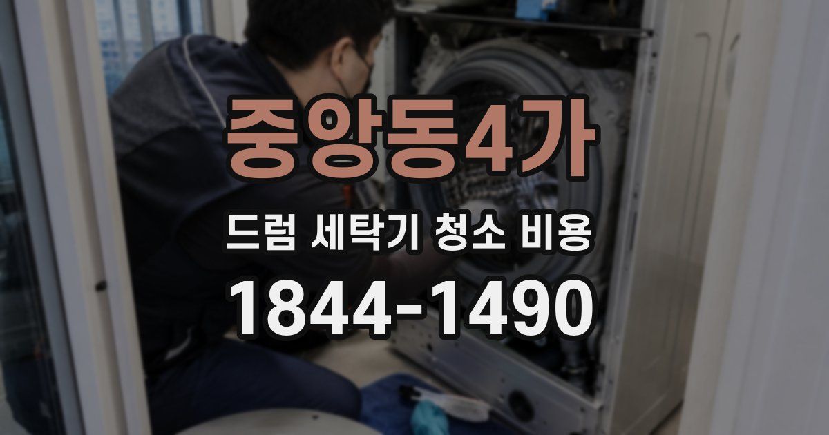중앙동4가 드럼 세탁기 청소 비용