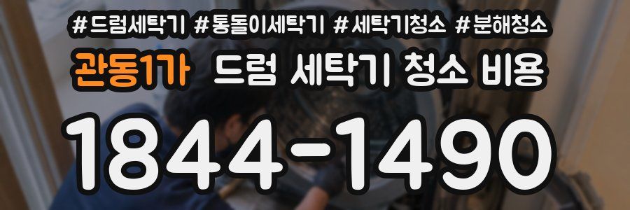 관동1가 드럼 세탁기 청소 비용