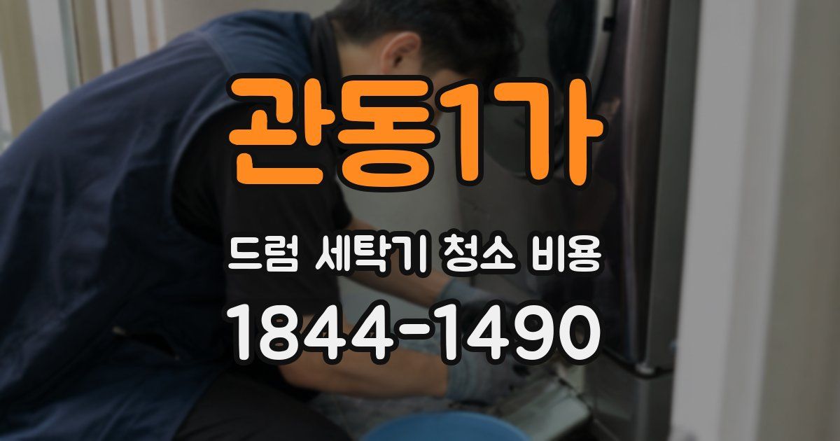 관동1가 드럼 세탁기 청소 비용
