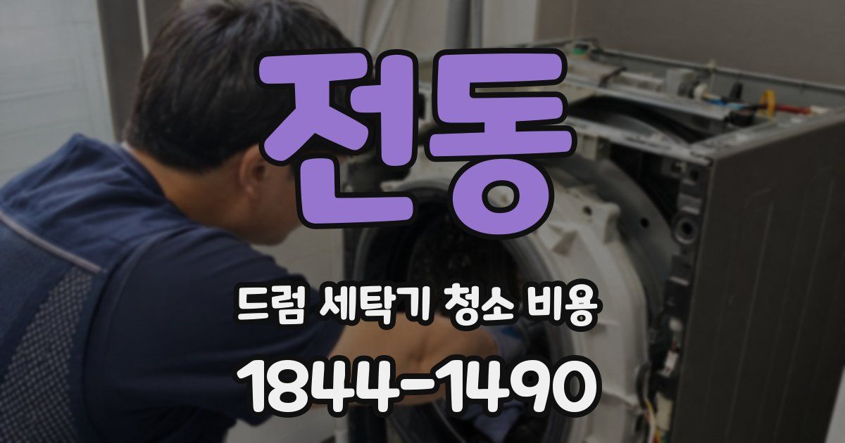 전동 드럼 세탁기 청소 비용