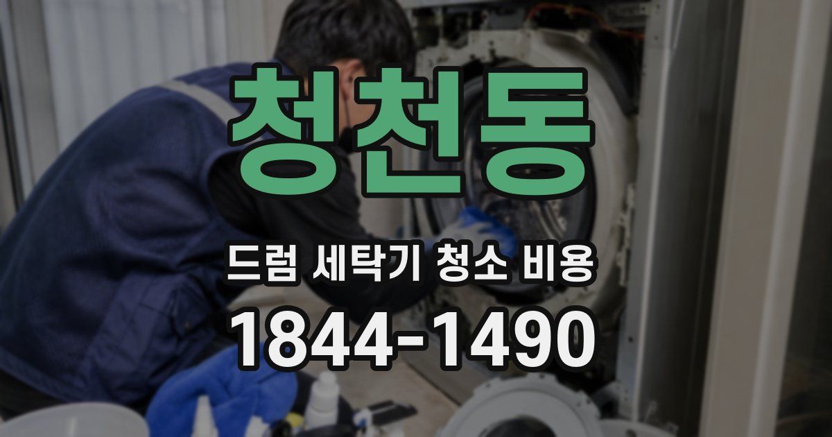 청천동 드럼 세탁기 청소 비용