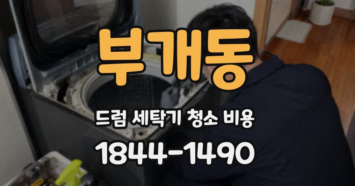 부개동 드럼 세탁기 청소 비용