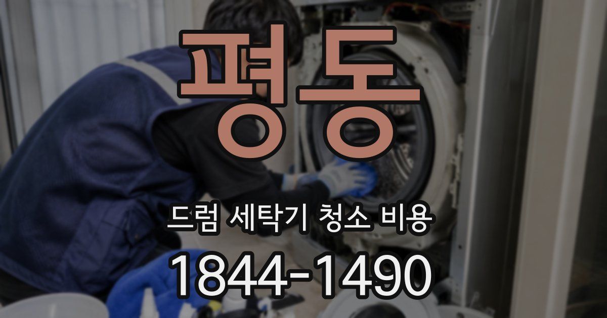평동 드럼 세탁기 청소 비용