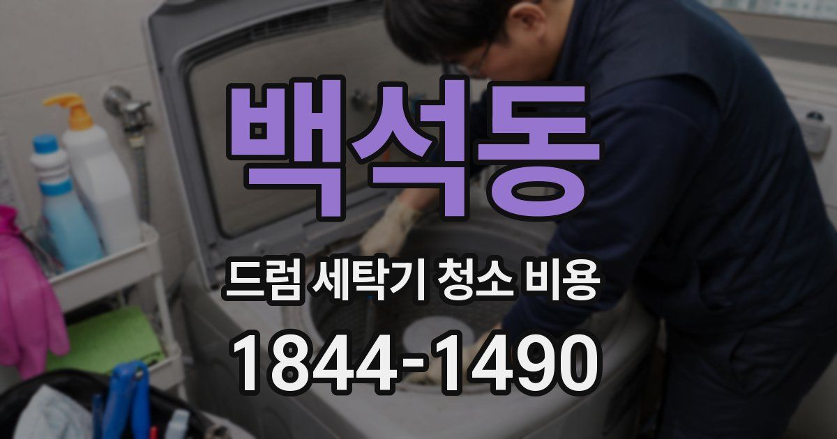 백석동 드럼 세탁기 청소 비용