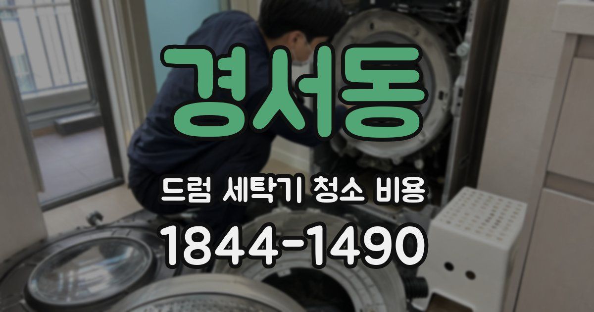 경서동 드럼 세탁기 청소 비용