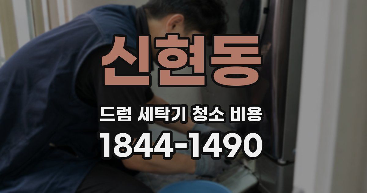 신현동 드럼 세탁기 청소 비용