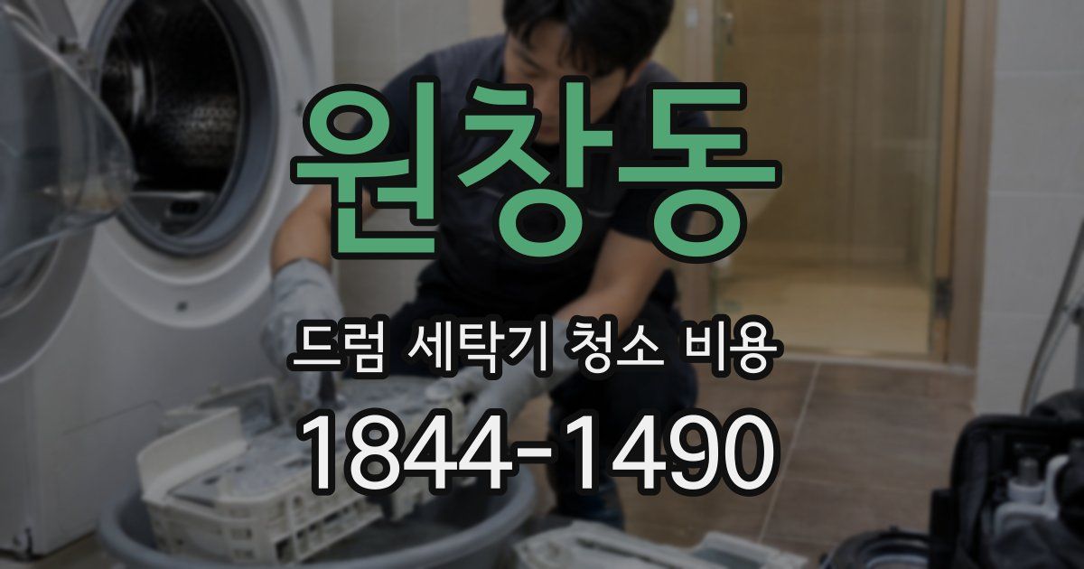 원창동 드럼 세탁기 청소 비용