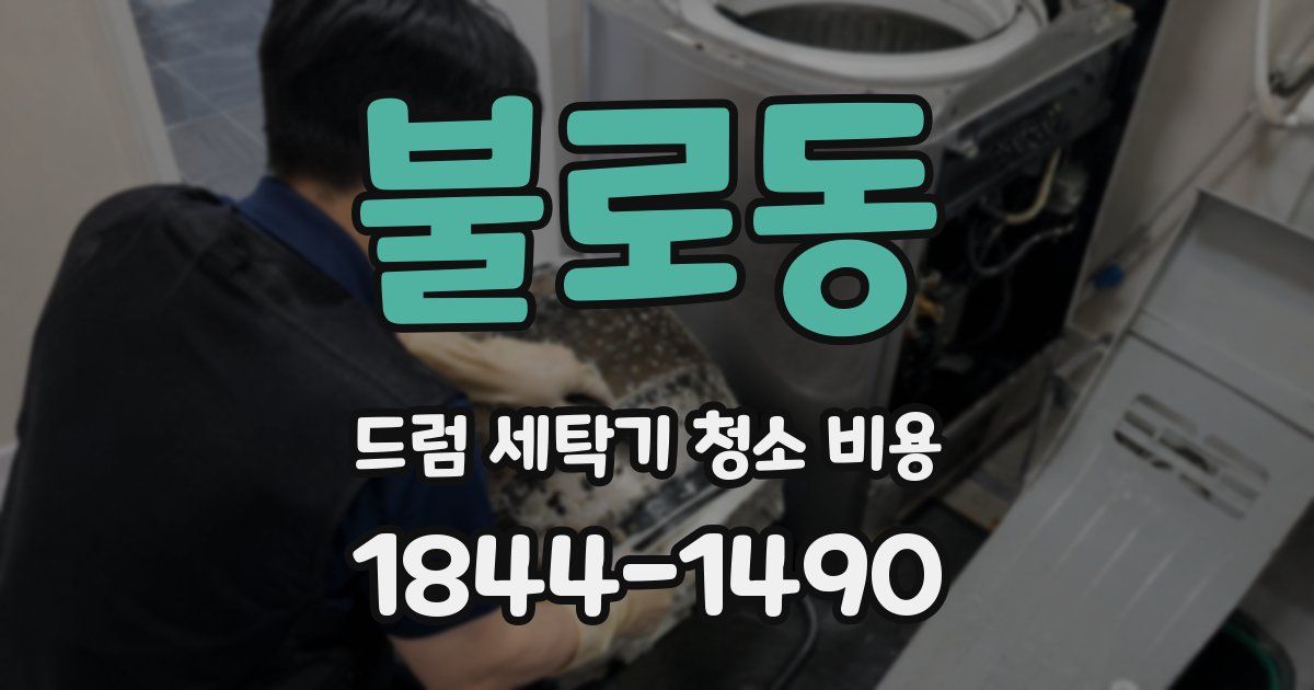 불로동 드럼 세탁기 청소 비용