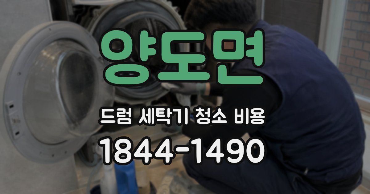 양도면 드럼 세탁기 청소 비용