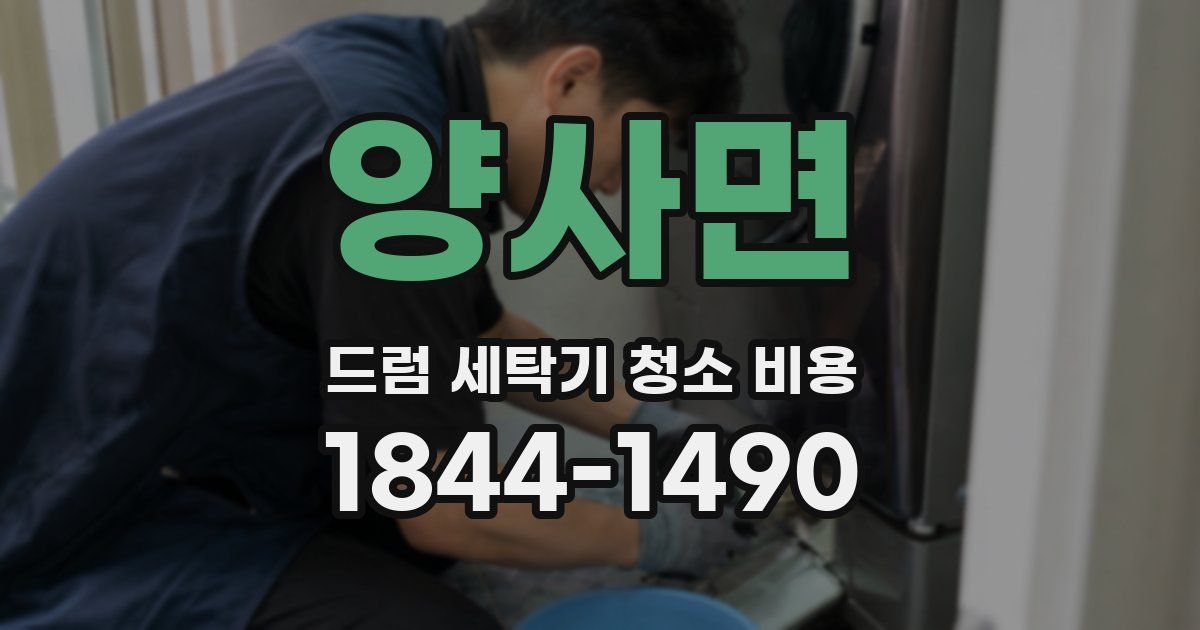 양사면 드럼 세탁기 청소 비용