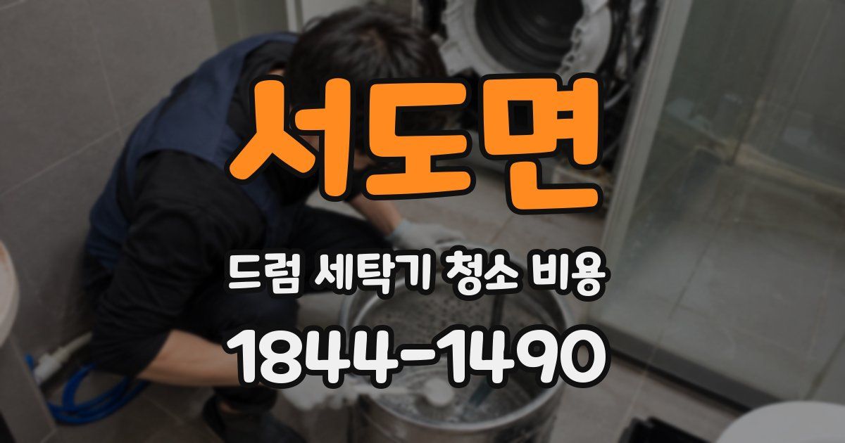 서도면 드럼 세탁기 청소 비용