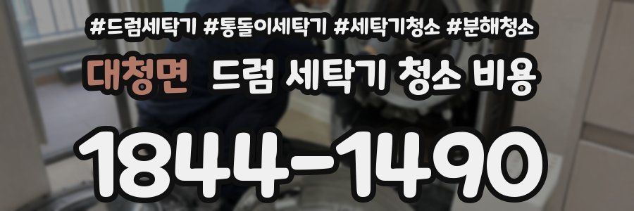 대청면 드럼 세탁기 청소 비용
