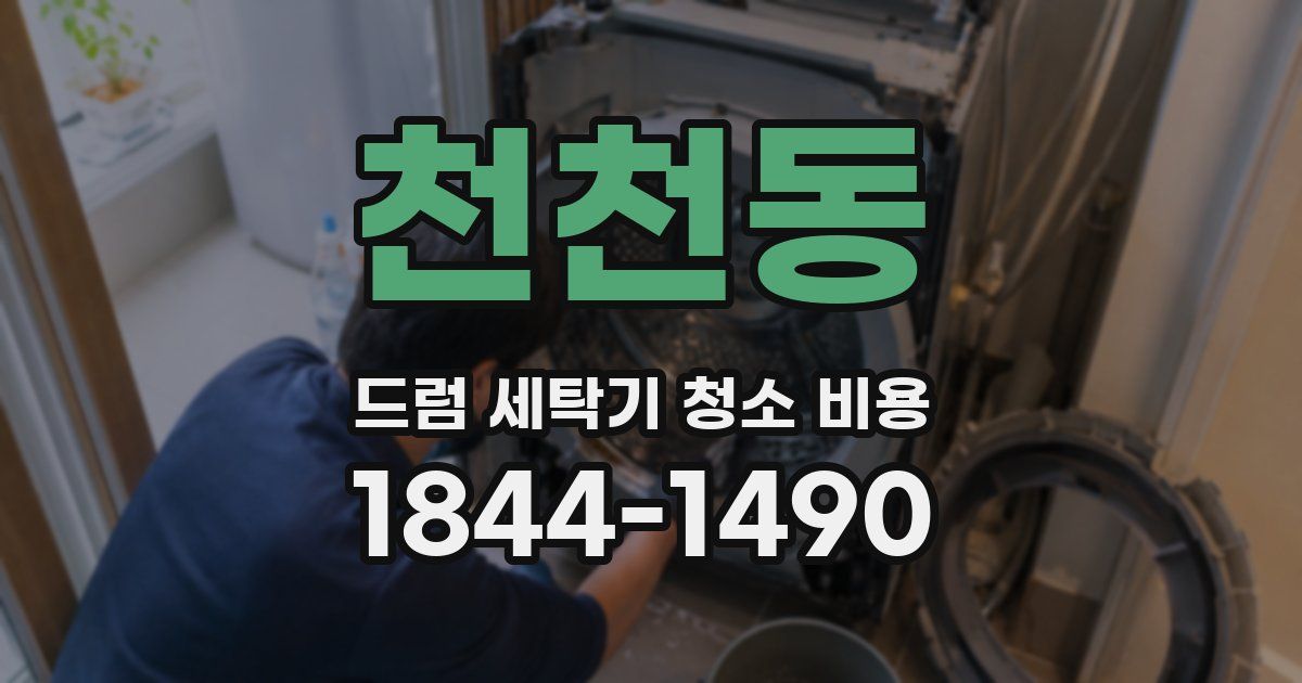 천천동 드럼 세탁기 청소 비용