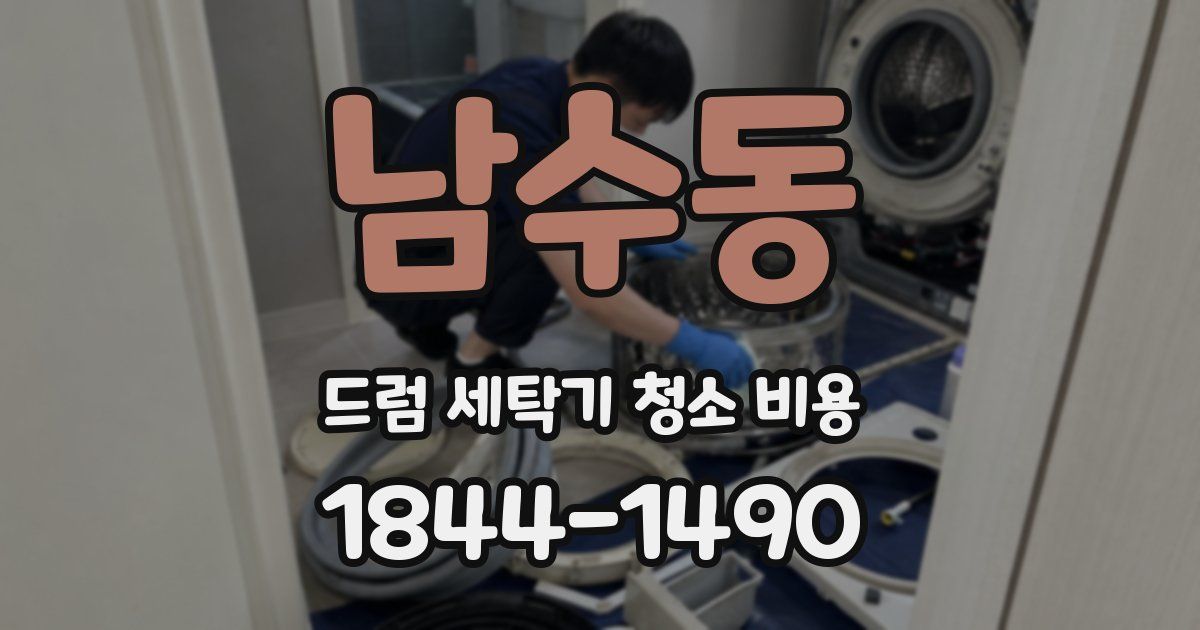 남수동 드럼 세탁기 청소 비용