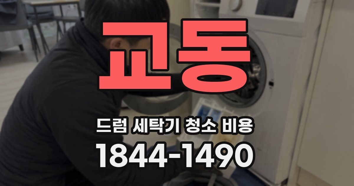 교동 드럼 세탁기 청소 비용