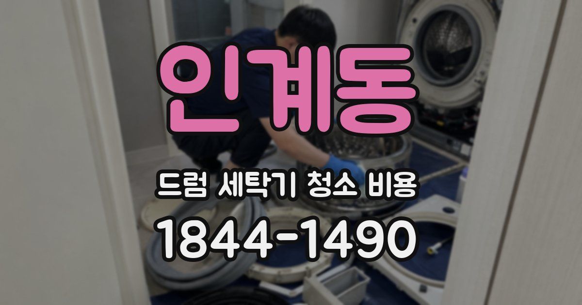 인계동 드럼 세탁기 청소 비용