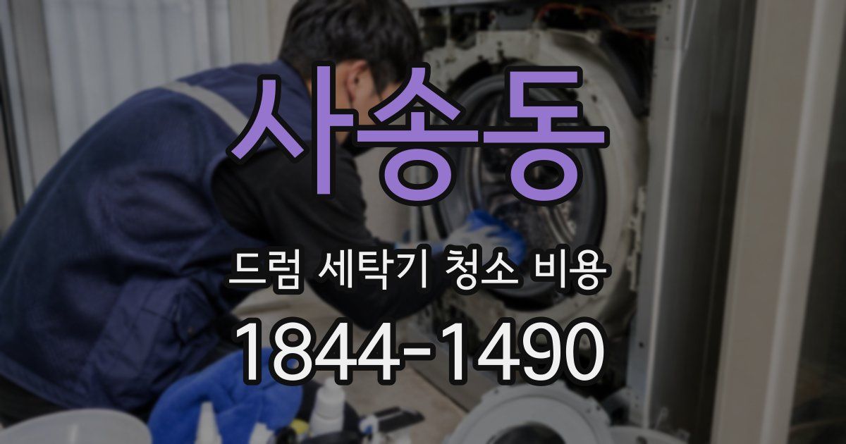 사송동 드럼 세탁기 청소 비용