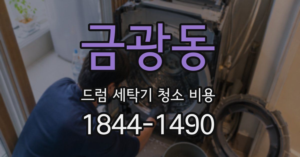 금광동 드럼 세탁기 청소 비용
