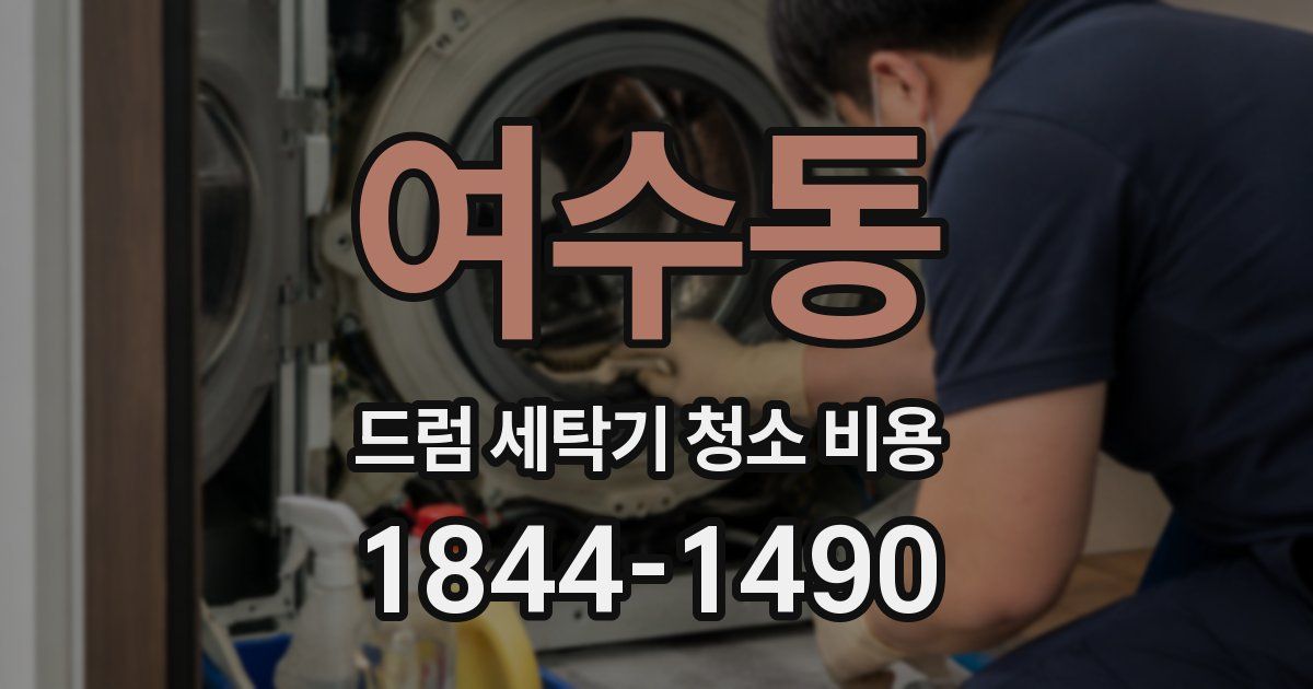여수동 드럼 세탁기 청소 비용