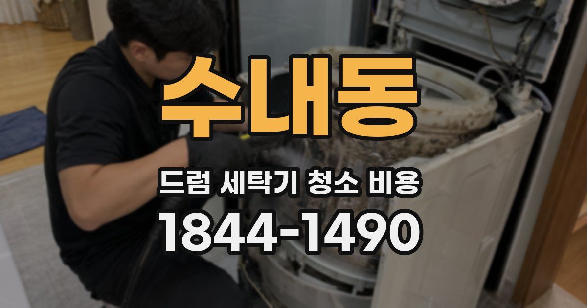 수내동 드럼 세탁기 청소 비용