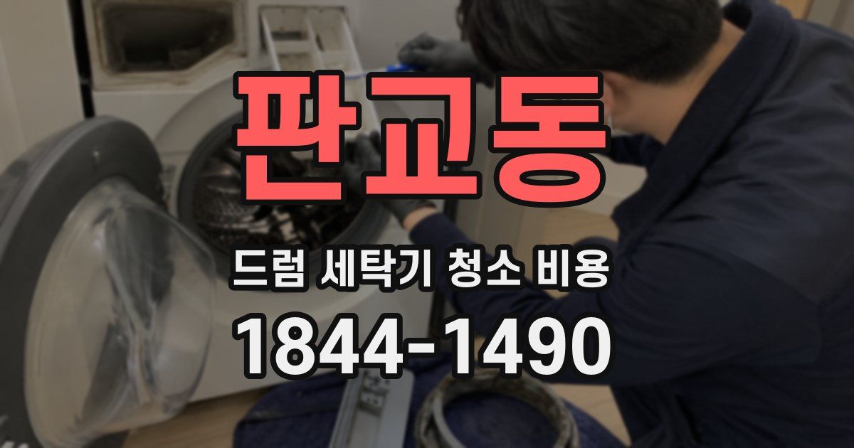 판교동 드럼 세탁기 청소 비용