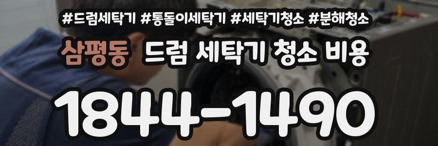 삼평동 드럼 세탁기 청소 비용