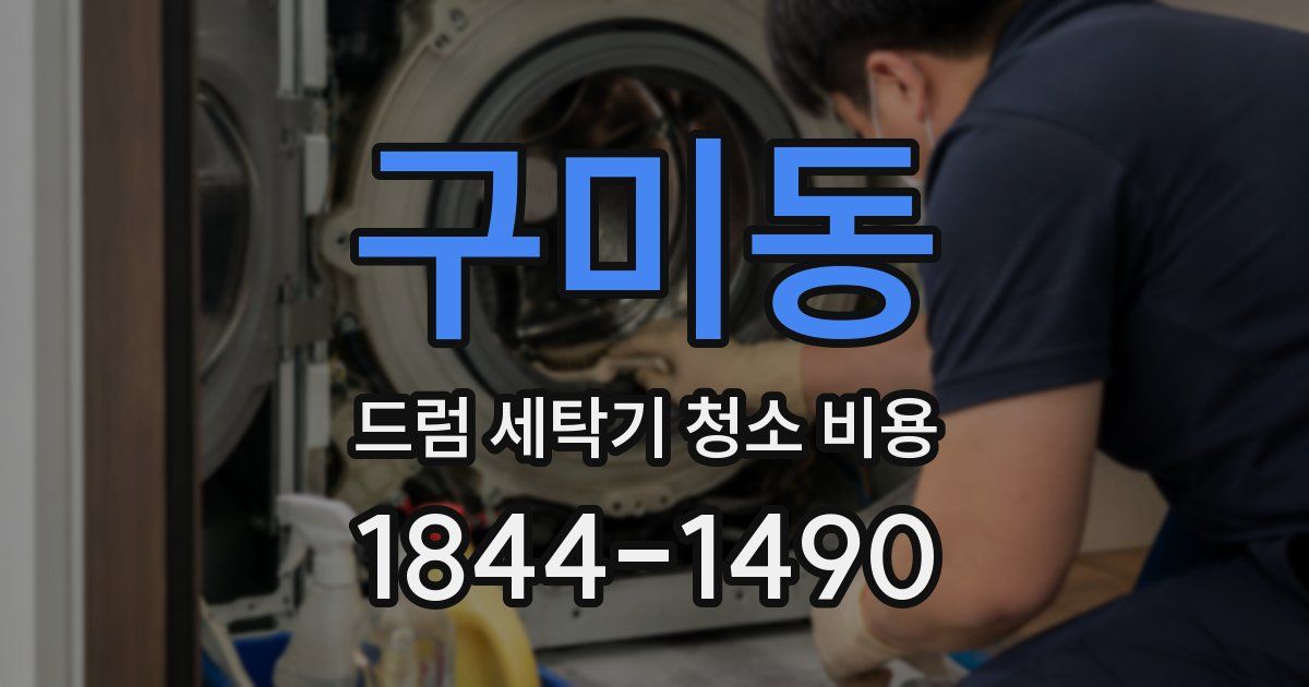 구미동 드럼 세탁기 청소 비용
