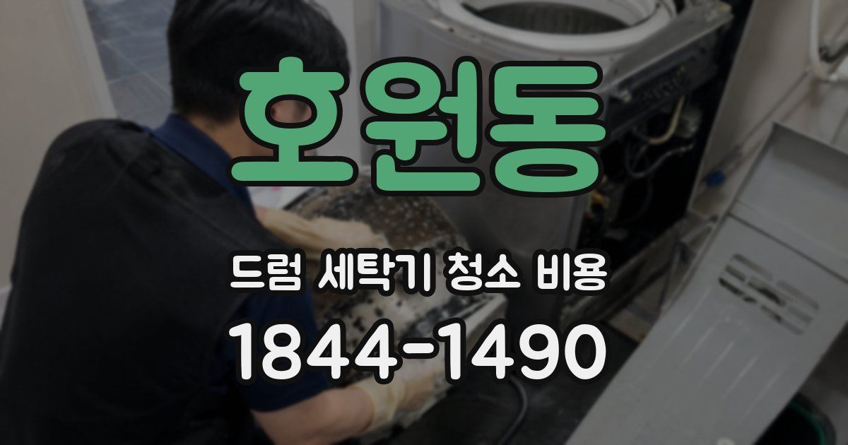 호원동 드럼 세탁기 청소 비용