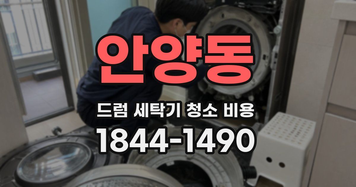 안양동 드럼 세탁기 청소 비용