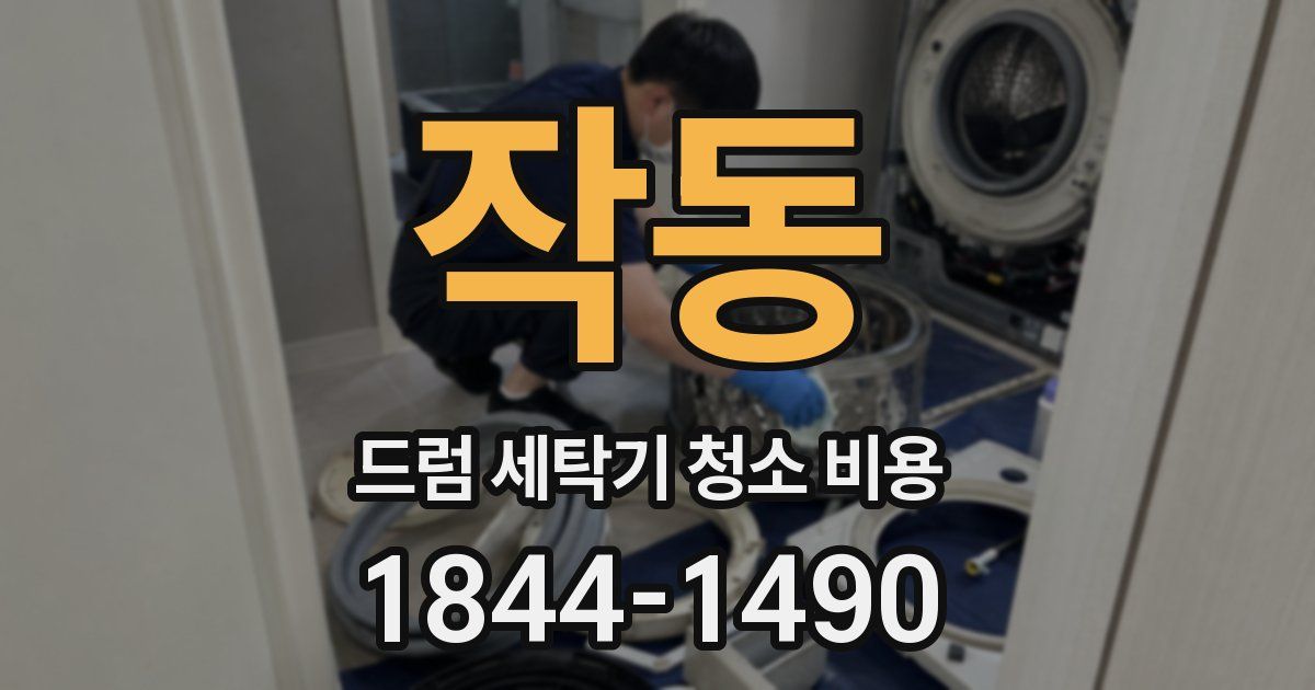 작동 드럼 세탁기 청소 비용