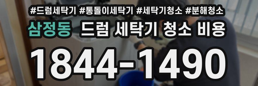 삼정동 드럼 세탁기 청소 비용