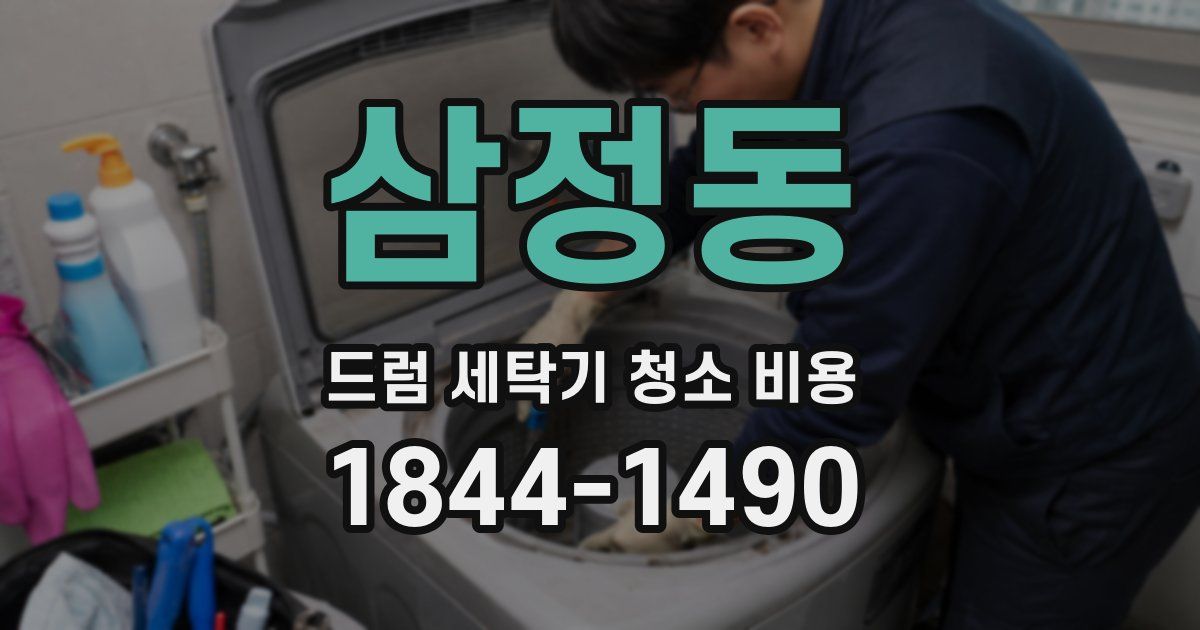 삼정동 드럼 세탁기 청소 비용