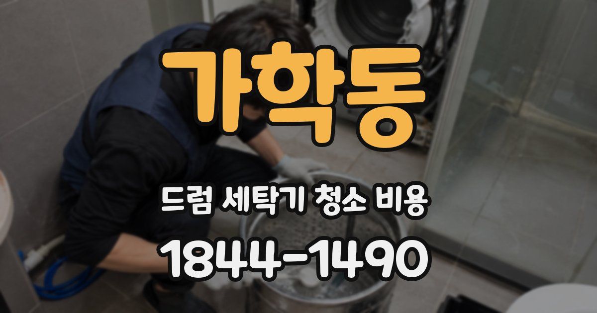 가학동 드럼 세탁기 청소 비용