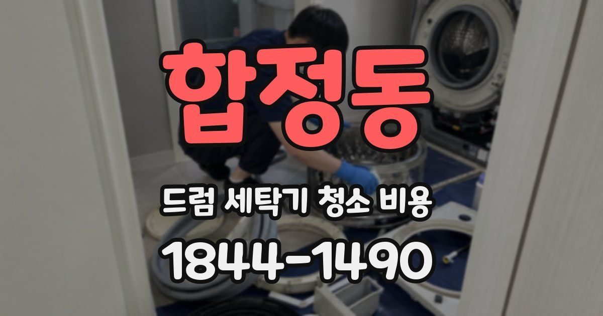 합정동 드럼 세탁기 청소 비용