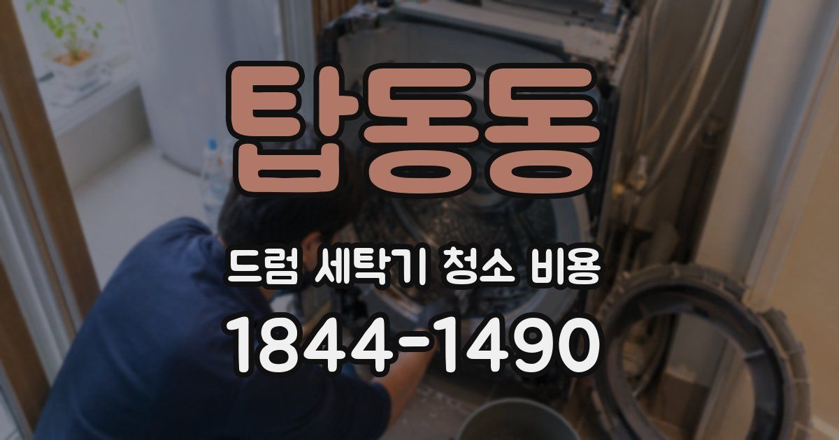 탑동동 드럼 세탁기 청소 비용