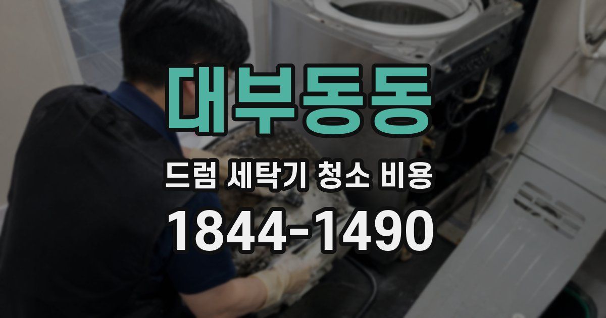 대부동동 드럼 세탁기 청소 비용