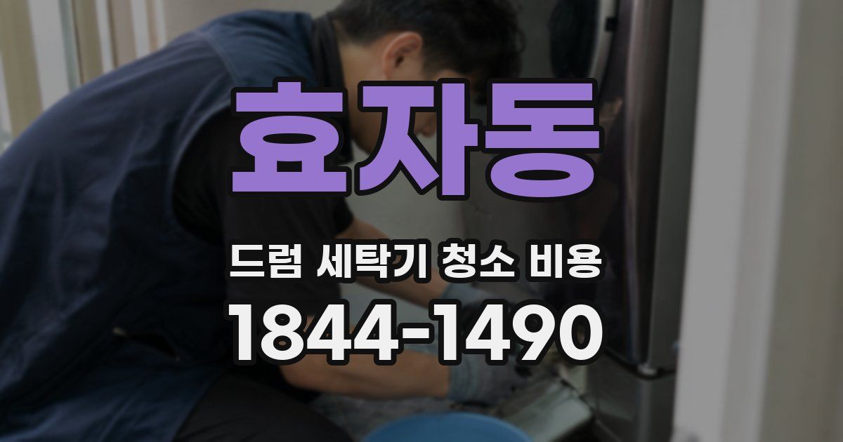 효자동 드럼 세탁기 청소 비용