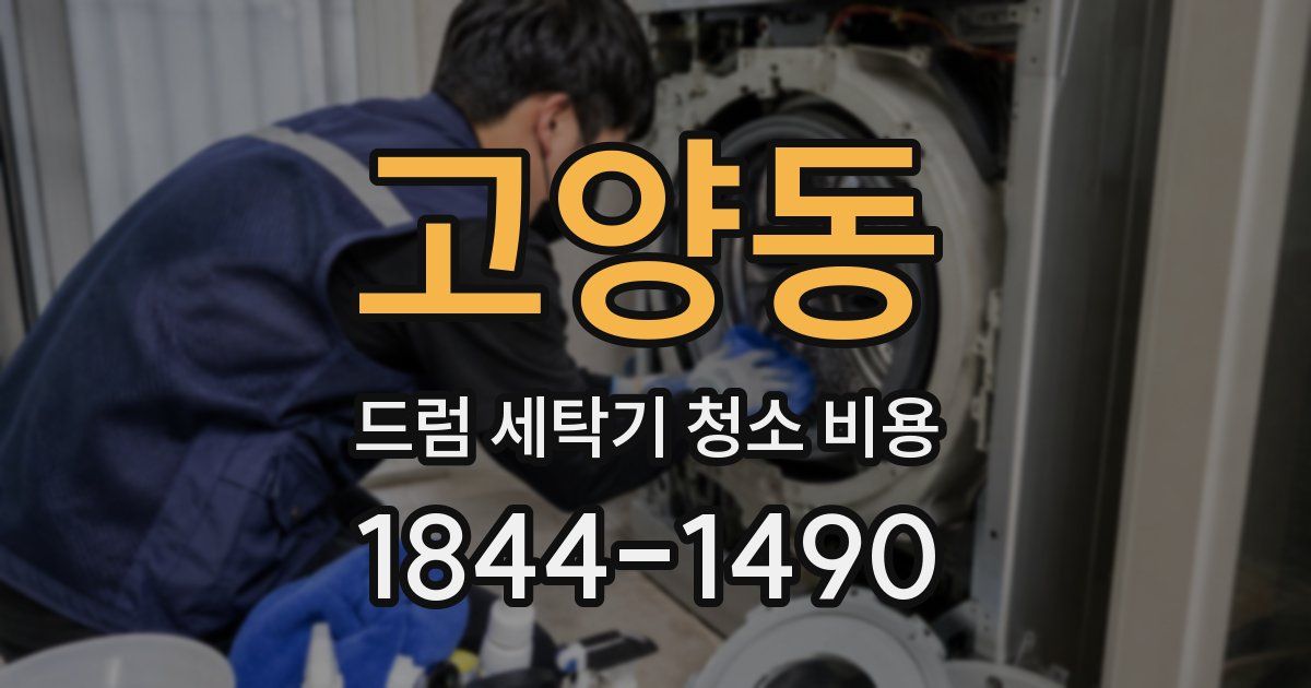 고양동 드럼 세탁기 청소 비용