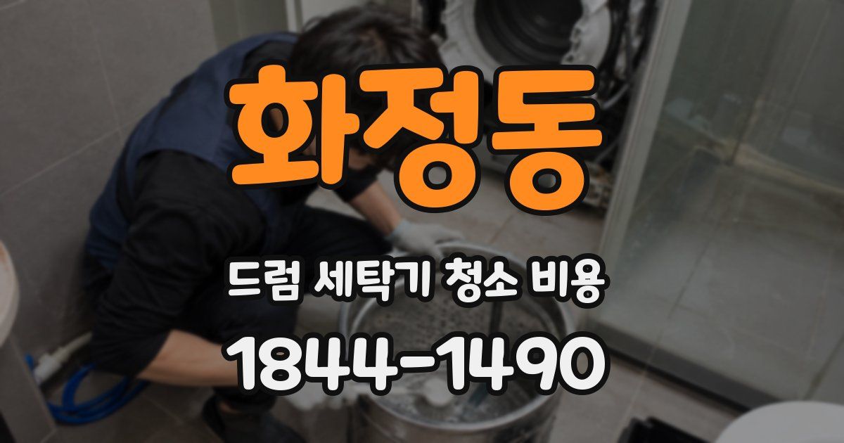 화정동 드럼 세탁기 청소 비용